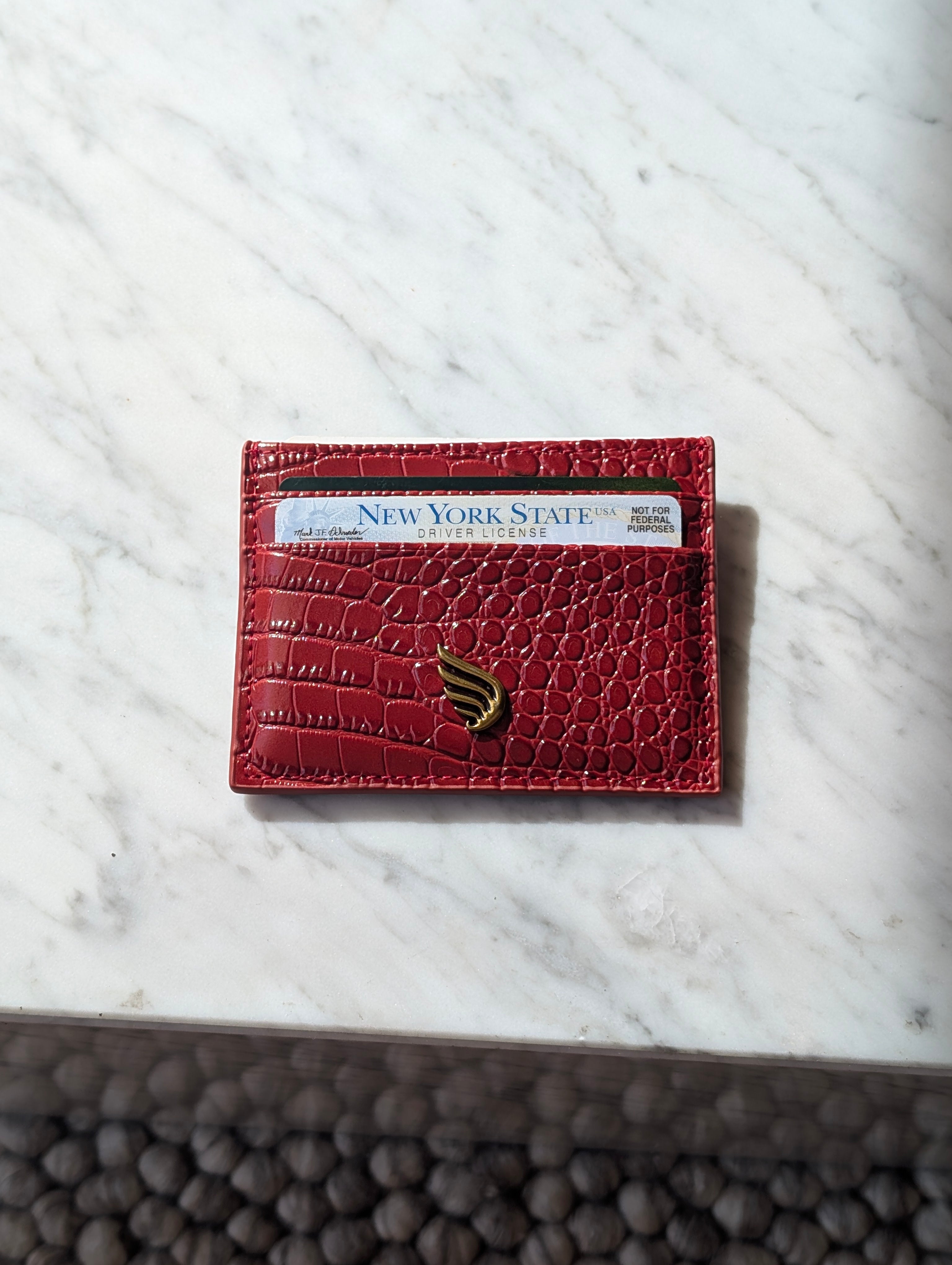 DIVINUS 2025 Cardholder - Croc Leather (Maroon)