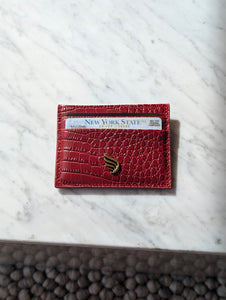 DIVINUS 2025 Cardholder - Croc Leather (Maroon)